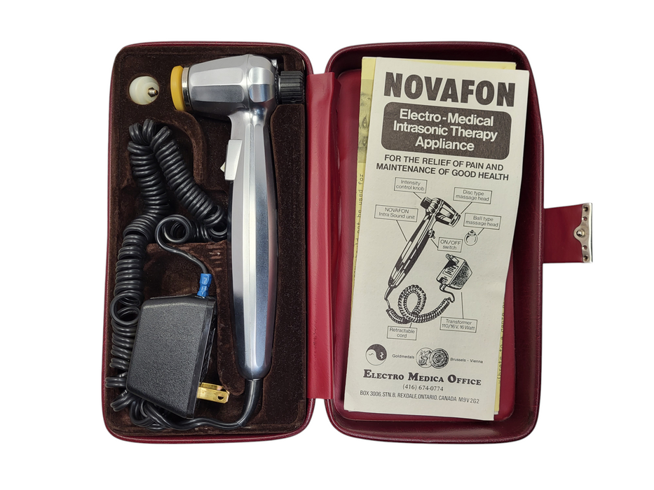 Vintage Novafon SK Vibration Deep Tissue Massager w Case instructions
