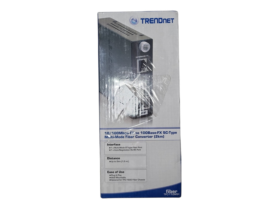 TRENDnet TFC-110MSC 10/100Base-TX to 100Base-FX SC Fiber Converter