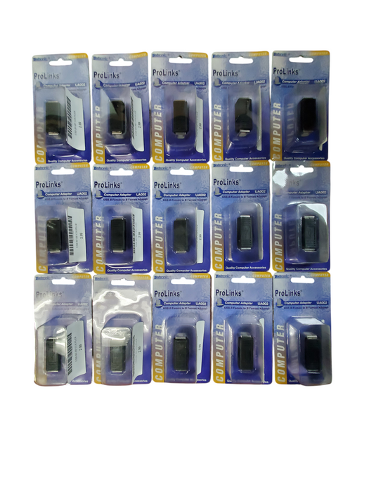 Lot 15x NEW - ProLinks Computer Adapter USB B Female to B Female Adapter