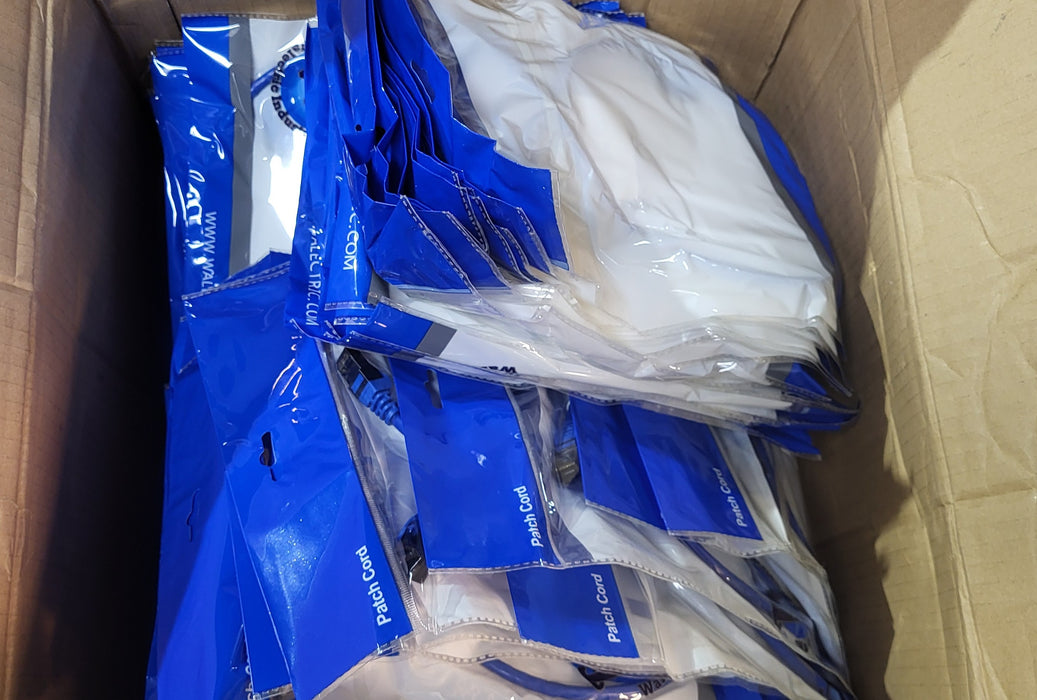 Lot of 50x CAT6 Ethernet Network Patch Cable Blue 2FT Long