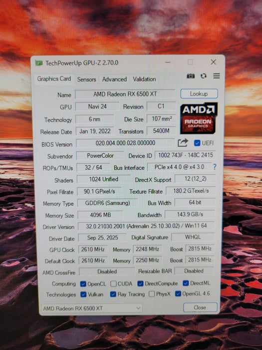 Powercolor Radeon RX 6500 XT 4GB ITX GPU