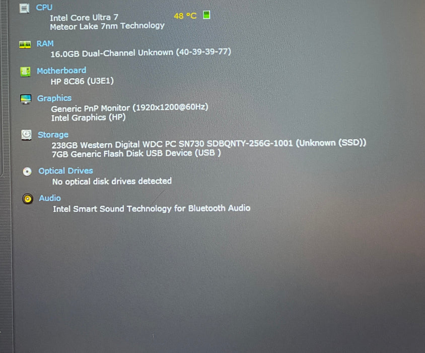 HP EliteBook 640 14 Inch G11 Intel Core Ultra 7 165U 16GB RAM 256GB SSD READ!