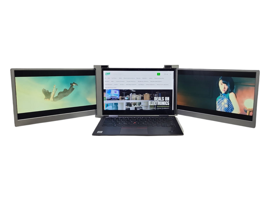 LIMINK S19 Portable Triple Monitor - 14" FHD Screen Extender for Laptops