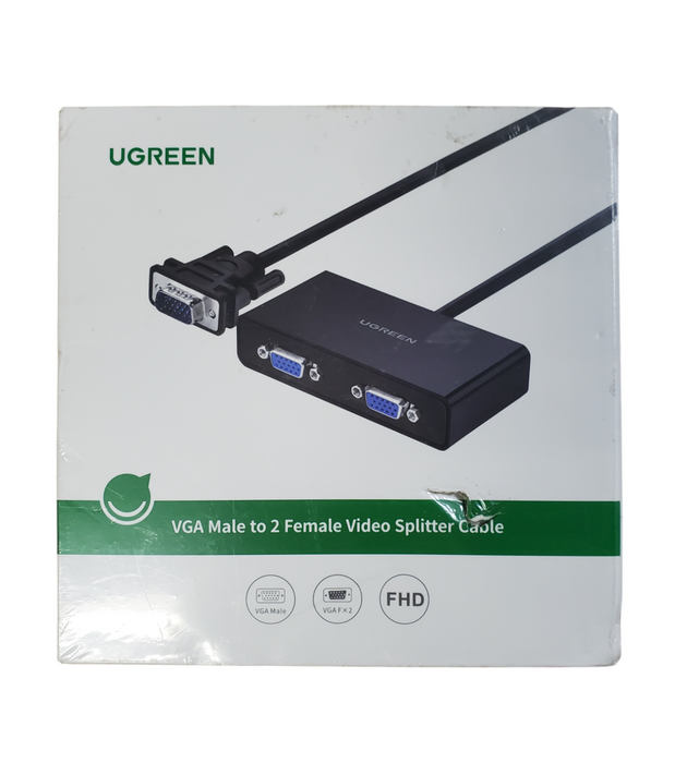 NEW - UGREEN VGA Male to 2 Female Video Splitter Cable