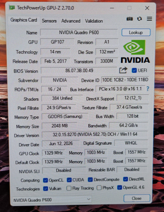 NVIDIA Quadro P600 2GB GDDR5 Graphics Card | 4x Mini DP