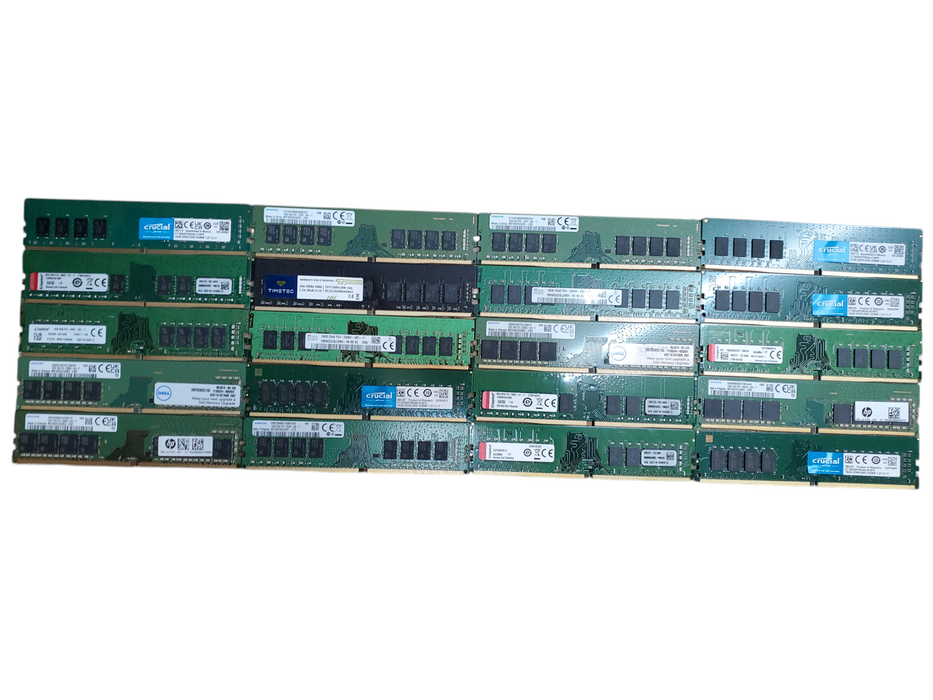 Lot of 20x, Assorted Brands 16GB DDR4 Desktop RAM