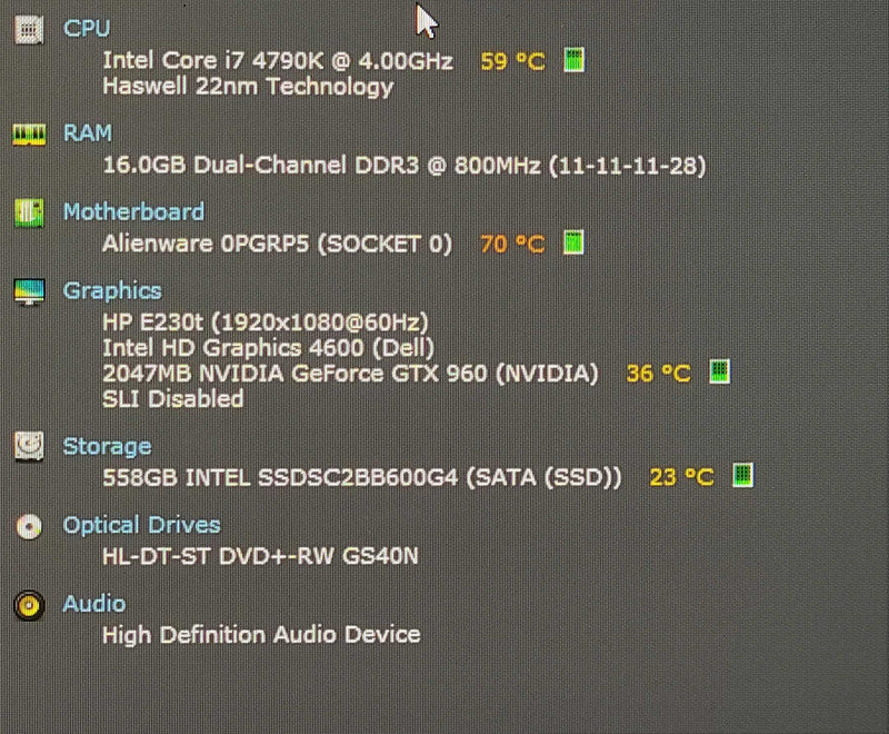 Alienware X51 R2 Gaming Desktop, i7-4790K 4.00GHz, 16GB DDR3, NVIDIA GTX 960 2GB, 600GB SSD