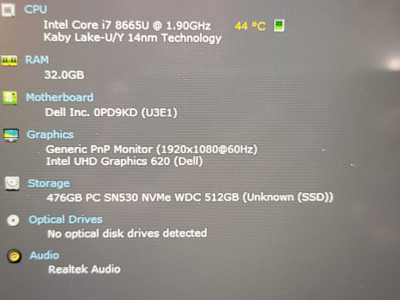 Dell Latitude 5400| i7-8665U| 32GB DDR4| 512GB SSD  Î² Lap200