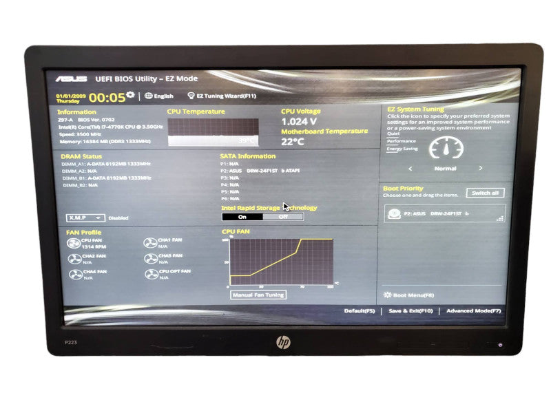 Custom 4U Desktop i7-4770K Asus Z97-A 16GB RAM  (x2) EN210 750W PSU NO HDD @