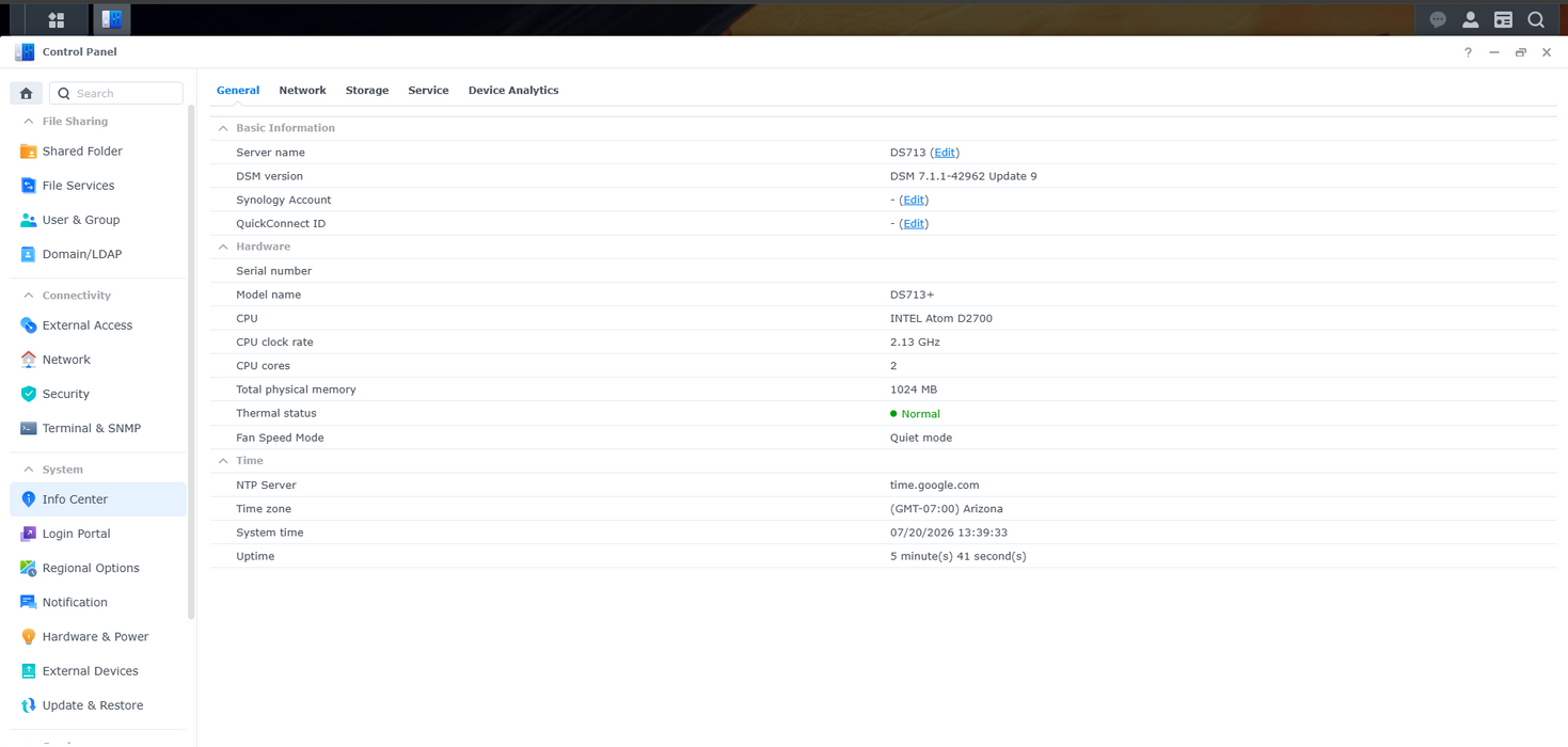 Synology DS713+ 2-Bay NAS w/ 2x 3TB HDDs