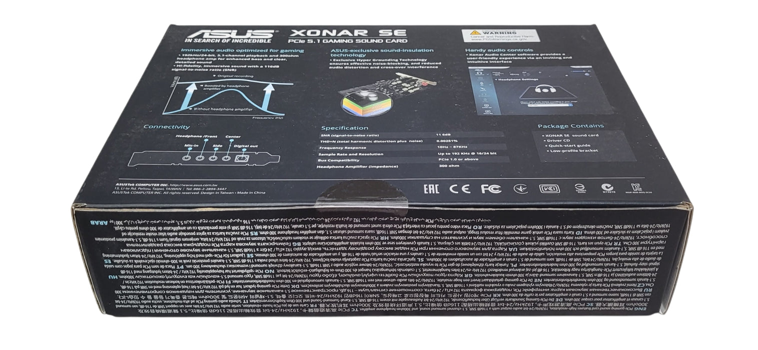 Bran New in Sealed ASUS Xonar SE 5.1 Channel PCIe Gaming Sound Card