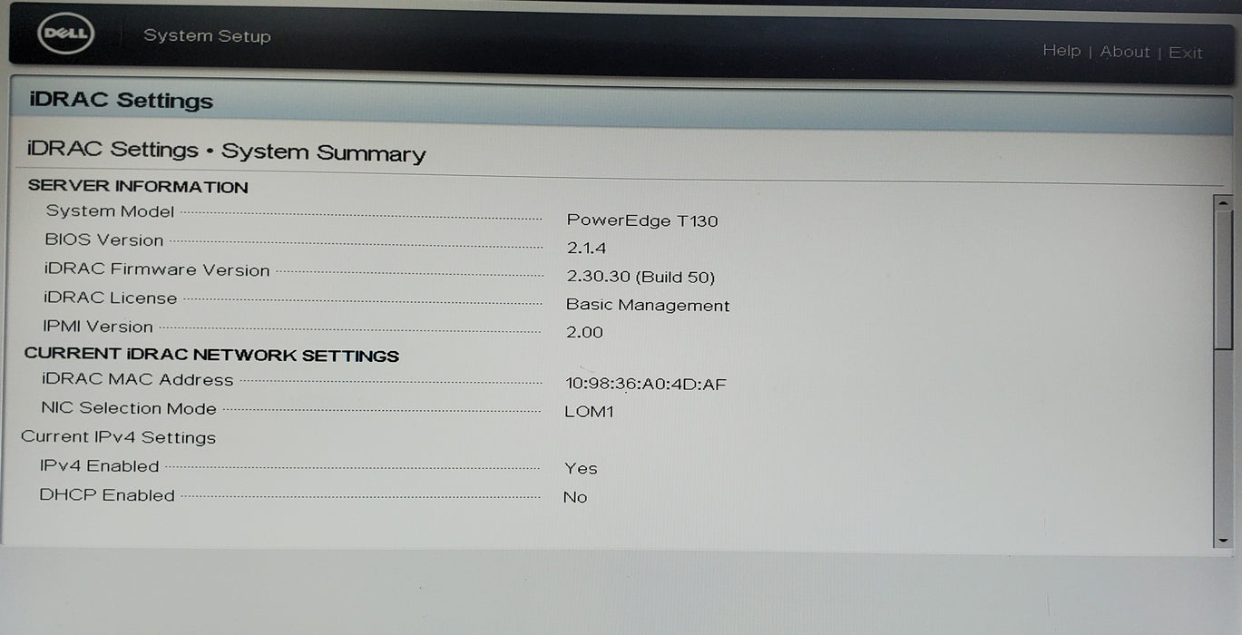 Dell PowerEdge T130 - 1x Xeon E3-1270 v3, 16GB DDR4, H330 - No HDD