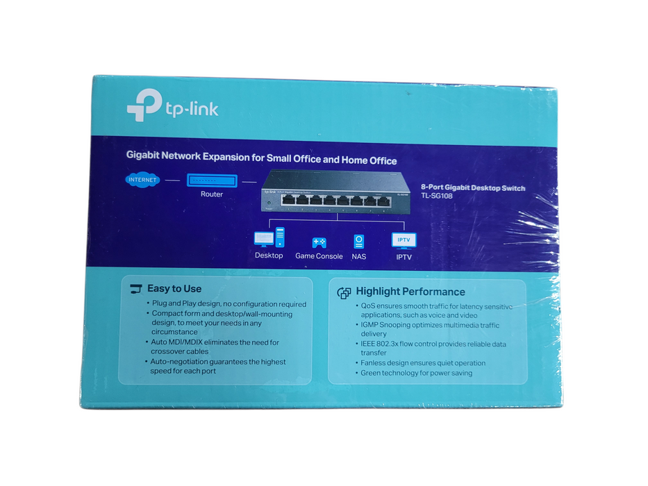TP-Link TL-SG108 8-Port Gigabit Desktop Switch