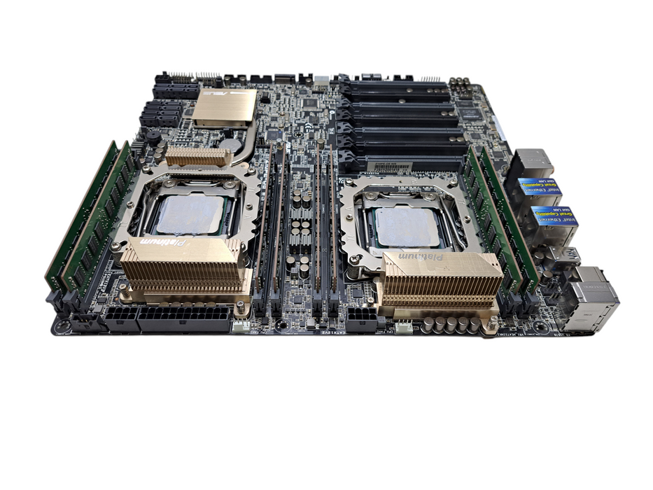 ASUS Z10PE-D8 WS Server Motherboard w/ 2x Xeon E5-2630 v3, 64GB DDR4, I/O *READ*