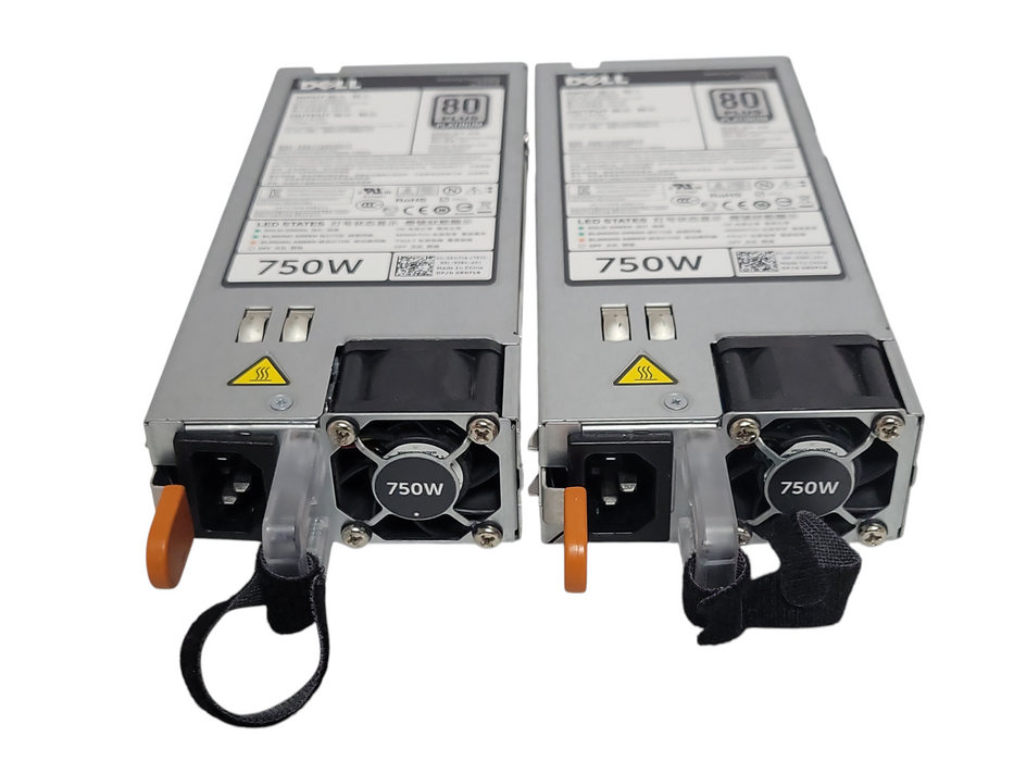 Lot of 2x Dell 05NF18 750 Watt 80 Plus Platinum Server power supply for R720