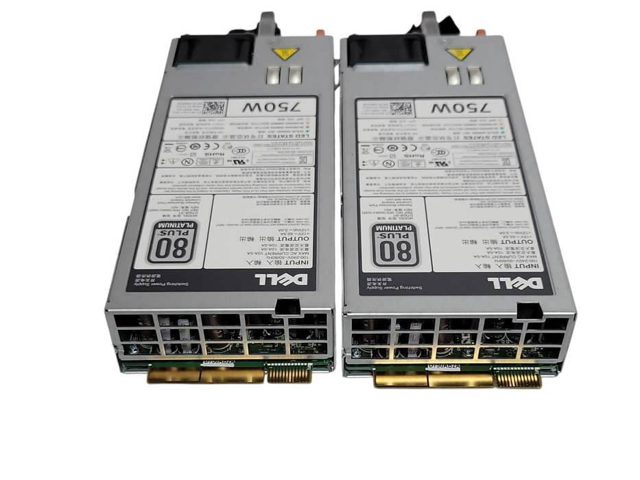 Lot of 2x Dell 05NF18 750 Watt 80 Plus Platinum Server power supply for R720