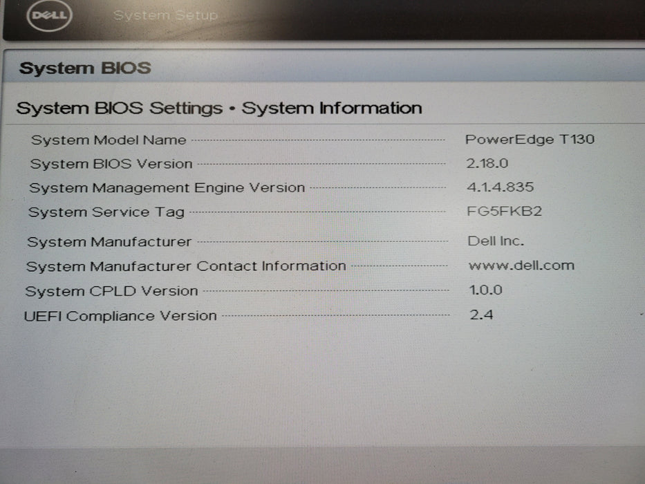 Dell PowerEdge T130 - 1x Xeon E3-1270 v5, 16GB DDR4, H330 - No HDD