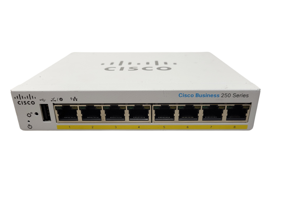 Cisco CBS250-8PP-D 8-Port PoE+ Gigabit Managed Switch No AC