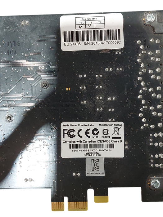 SBX Pro Studio Sound Blaster Model: SB1500