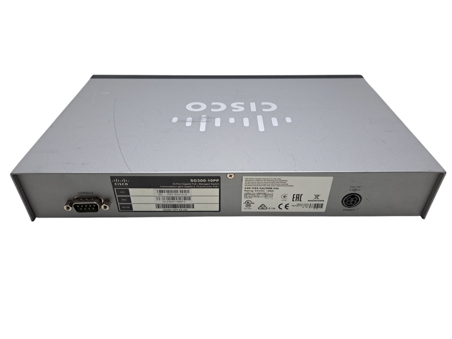 Cisco SG300-10PP | 10-Port Gigabit PoE+ Managed Switch | No AC