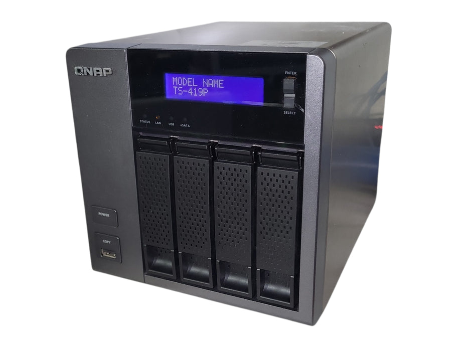 QNAP TS-419P 4-Bay NAS with 4x 8TB HDDs, No Power Adapter