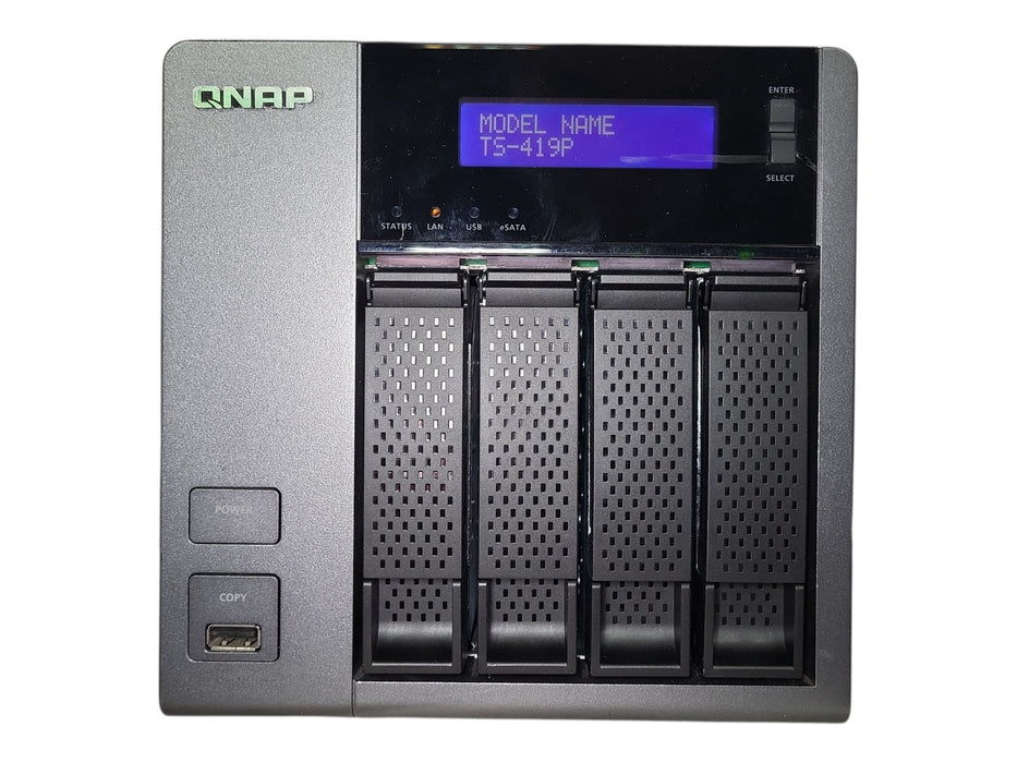QNAP TS-419P 4-Bay NAS with 4x 8TB HDDs, No Power Adapter