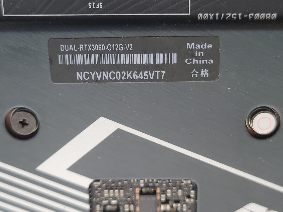 Asus GeForce RTX Dual-RTX3060-012G-MINI-I3S 12gb gddr6 Graphics card