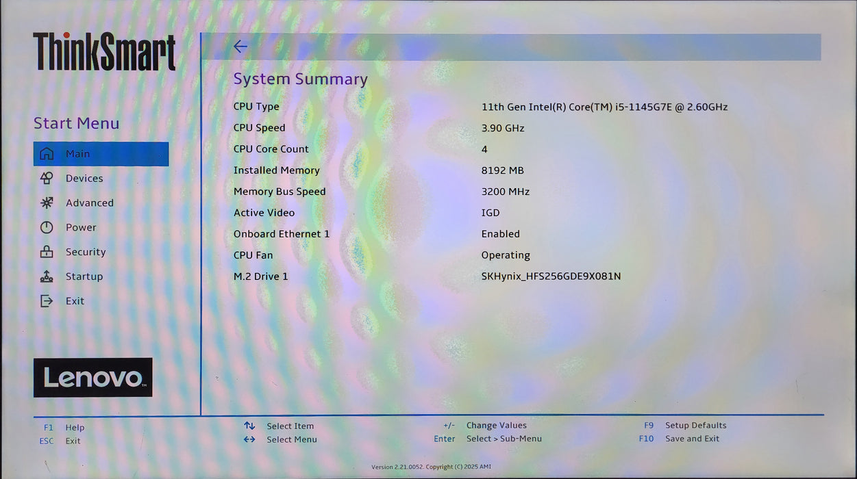 Lenovo ThinkSmart Core i5-1145G7E 8GB DDR4, 256GB Storage w/ 90W Power Adapter