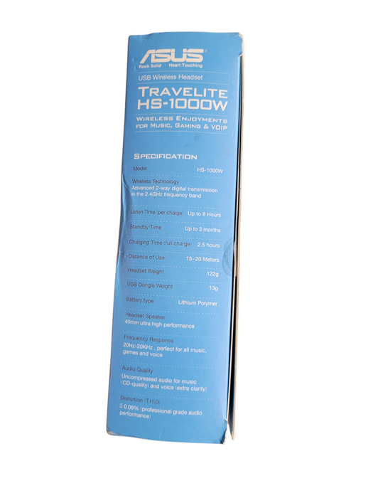 ASUS Travelite HS-1000W Wireless USB Stereo Headset w/ Noise-Canceling Mic