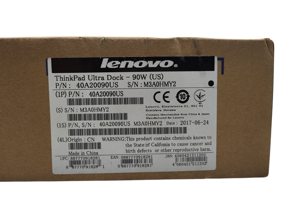 Lenovo ThinkPad Ultra Dock 90W USB 3.0 Docking Station P/N 40A20090US Brand new