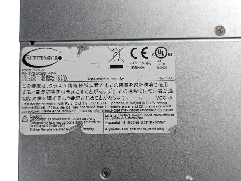 Supermicro CSE-217B 4 node server X11DPT-B 8x Intel Xeon Gold GOLD 6140 Total -
