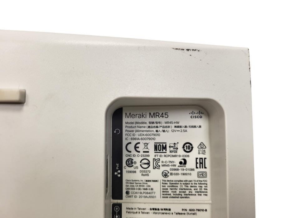 Cisco Meraki MR45-HW Wi-Fi 6 Wireless AP Unclaimed