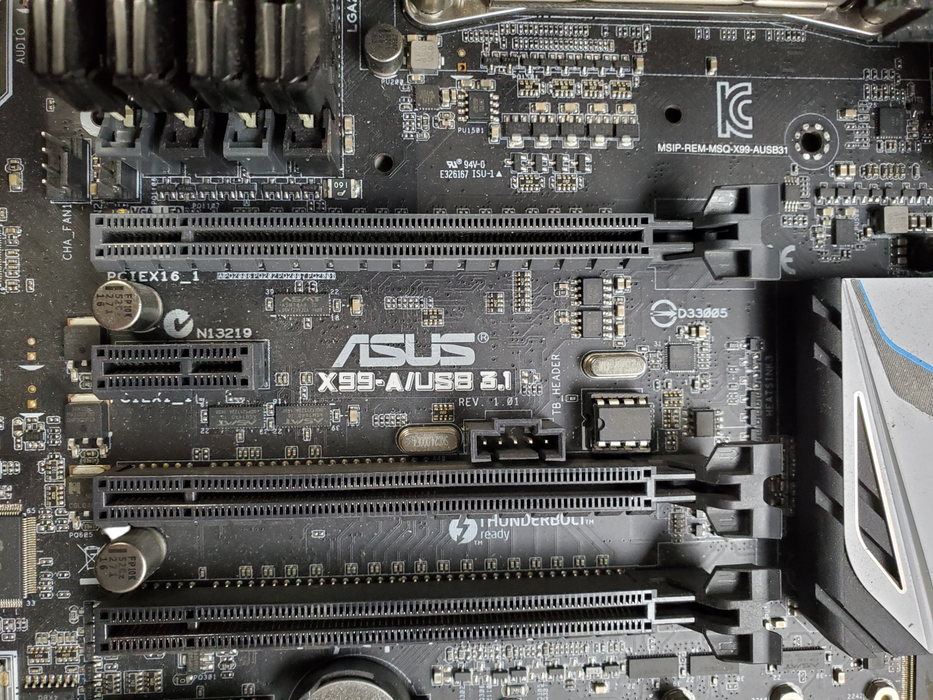 ASUS X99-A/USB 3.1 Motherboard, Intel Core i7-5930K, 64GB DDR4 - No I/O Shield