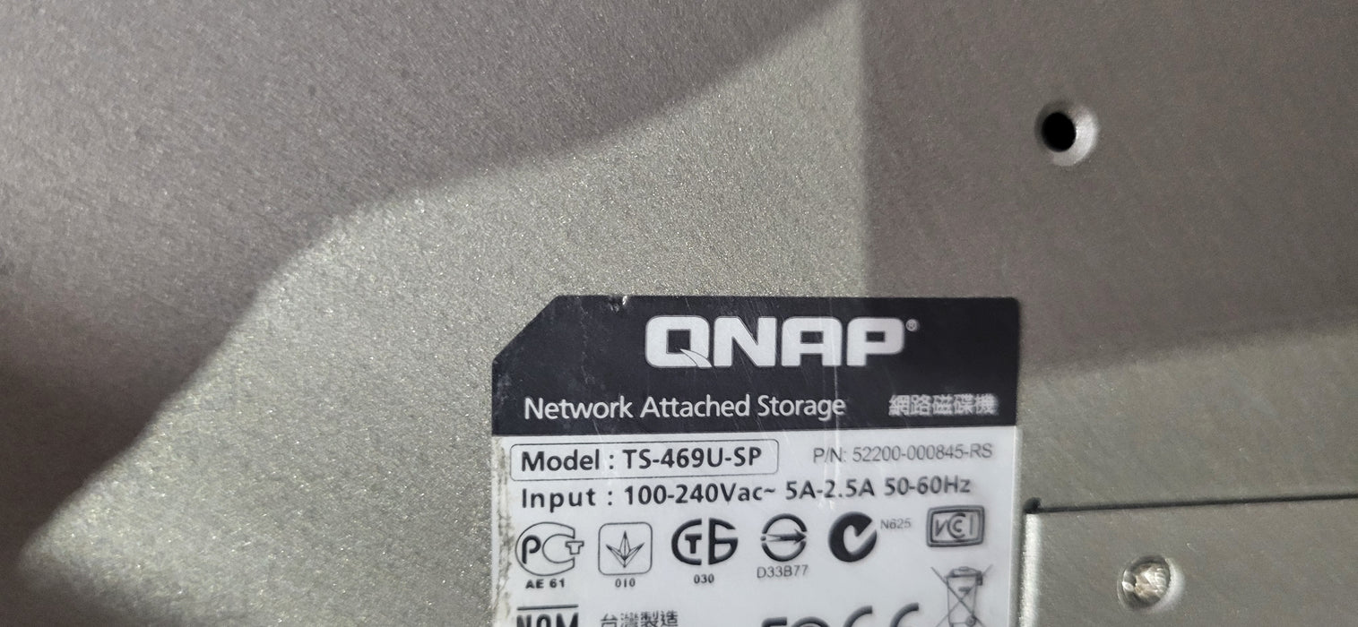 QNAP TS-469U-SP 4-Bay Rackmount NAS Server | No HDD