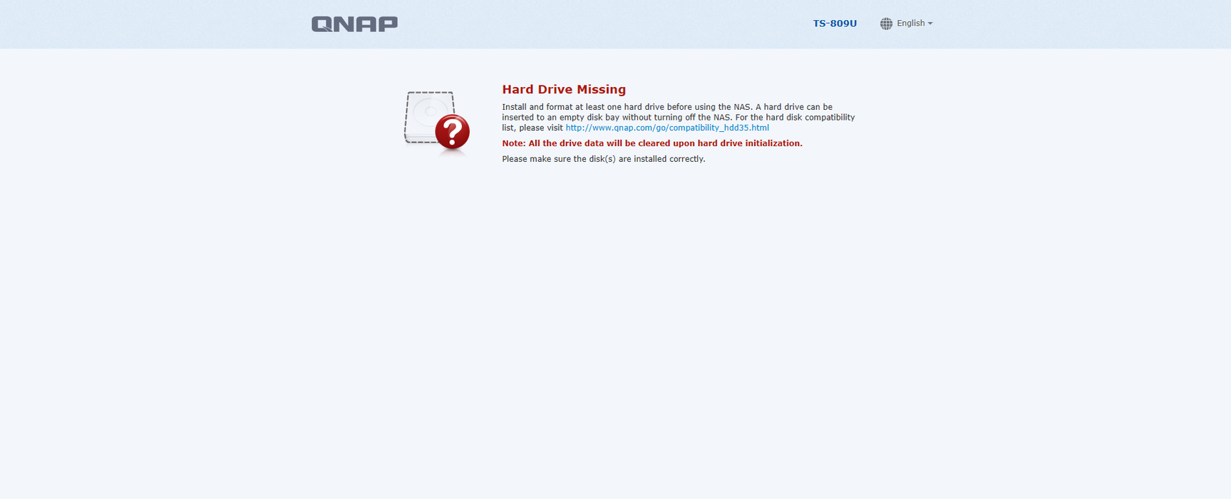 QNAP TS-809U 2U 8-Bay Turbo NAS Network Attached Storage | 8x Caddies & 2x PSU
