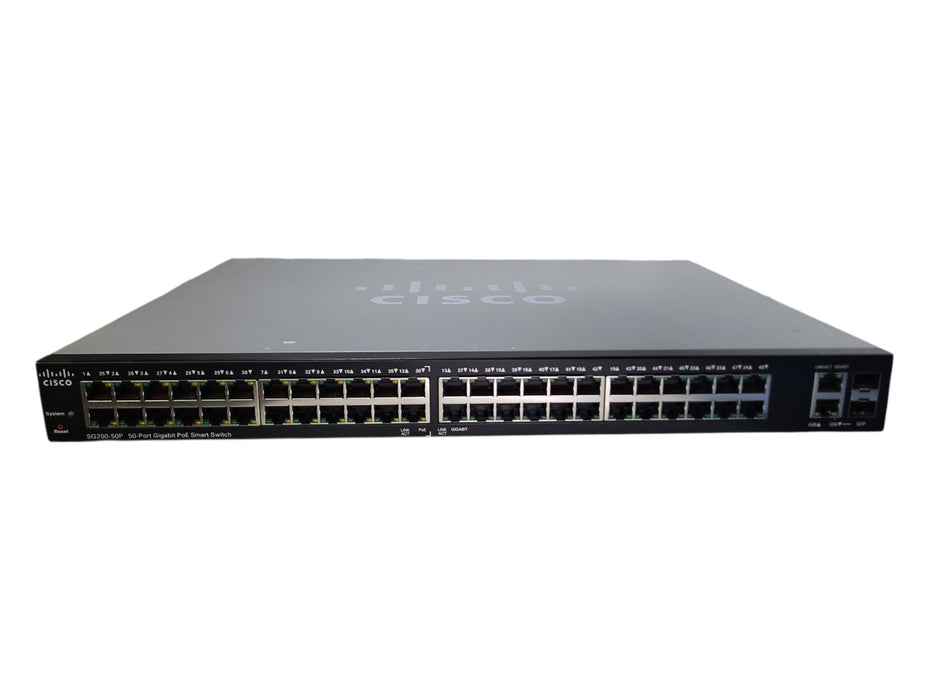 Cisco SG200-50P 50-Port Gigabit PoE Smart Switch