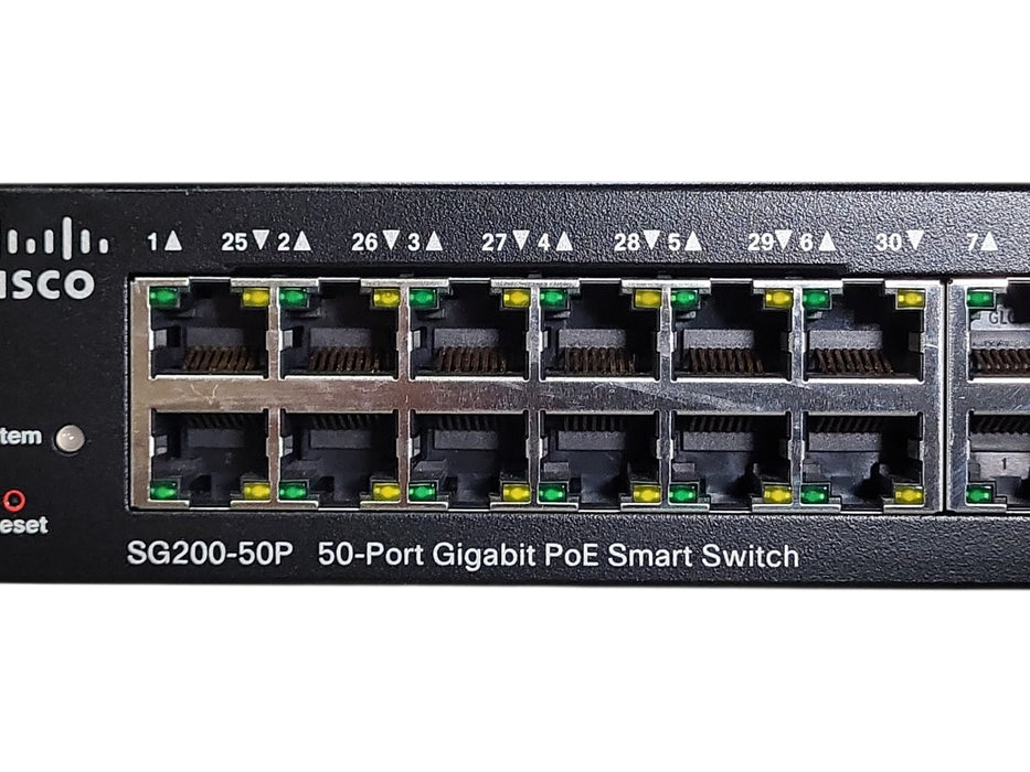 Cisco SG200-50P 50-Port Gigabit PoE Smart Switch