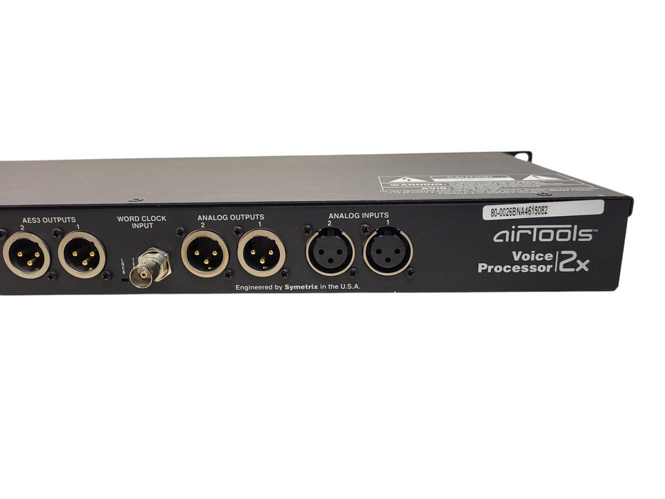 Airtools Symetrix 2X AES Digital Voice Processor Preamplifier Podcast READ