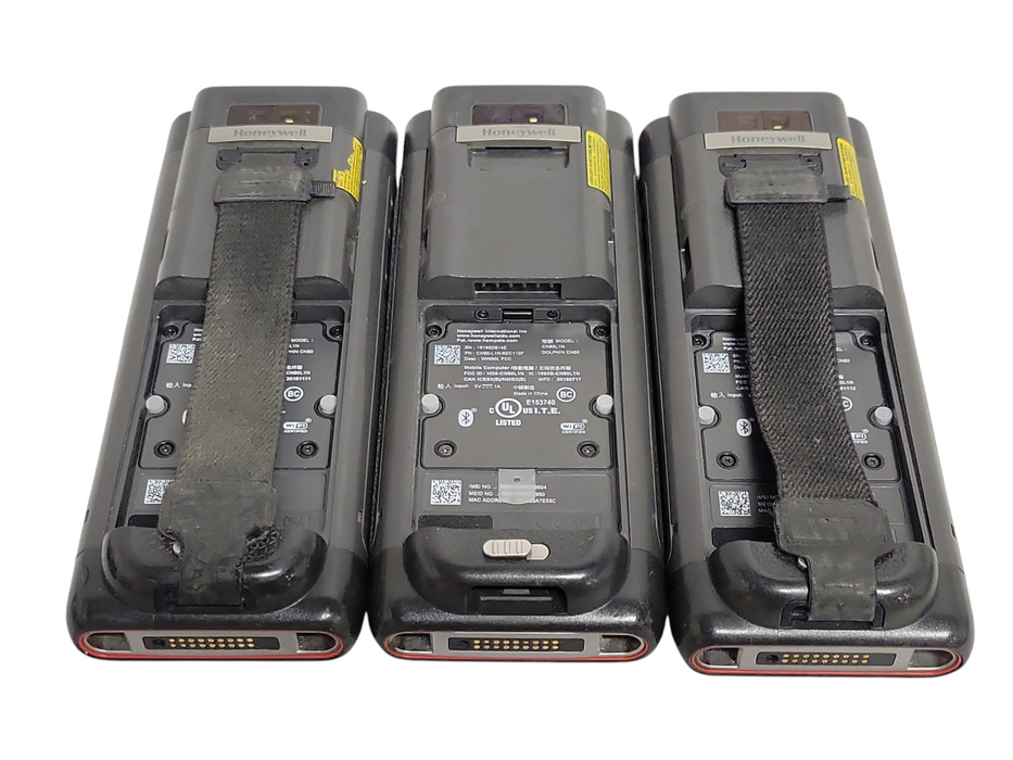 Lot of 3x Honeywell Dolphin CN80 CN80L1N barcode scanners, READ
