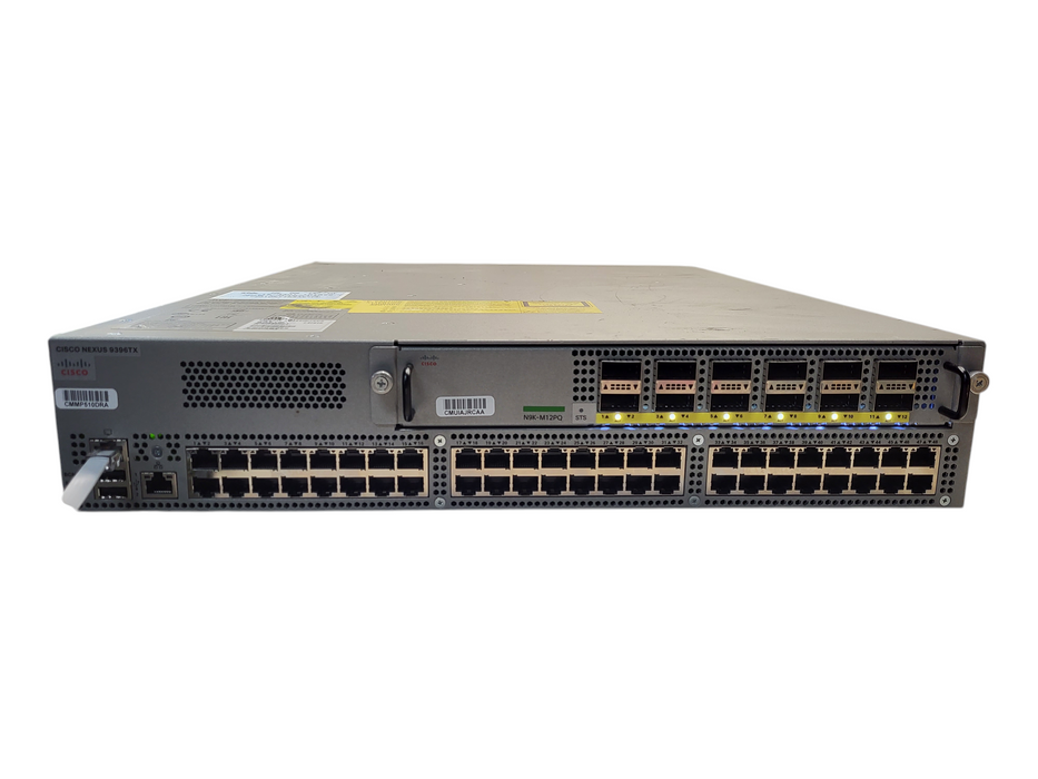 Cisco Nexus N9K-C9396TX N9K-M12PQ 48 Port 1/10GE BASE-T & 12 Port 40GE, 1x PSU