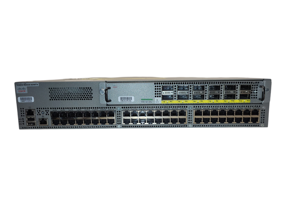 Cisco Nexus N9K-C9396TX N9K-M12PQ 48 Port 1/10GE BASE-T 12 Port 40GE 2x PSU READ