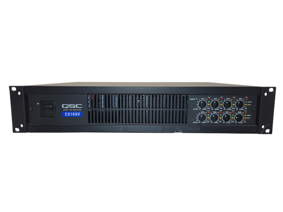 QSC CX108V Direct 8-Channel 70V Commercial Power Amplifier 2U Rackmount