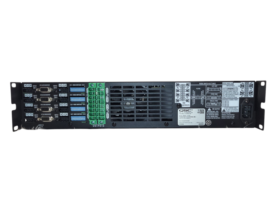 QSC CX108V Direct 8-Channel 70V Commercial Power Amplifier 2U Rackmount