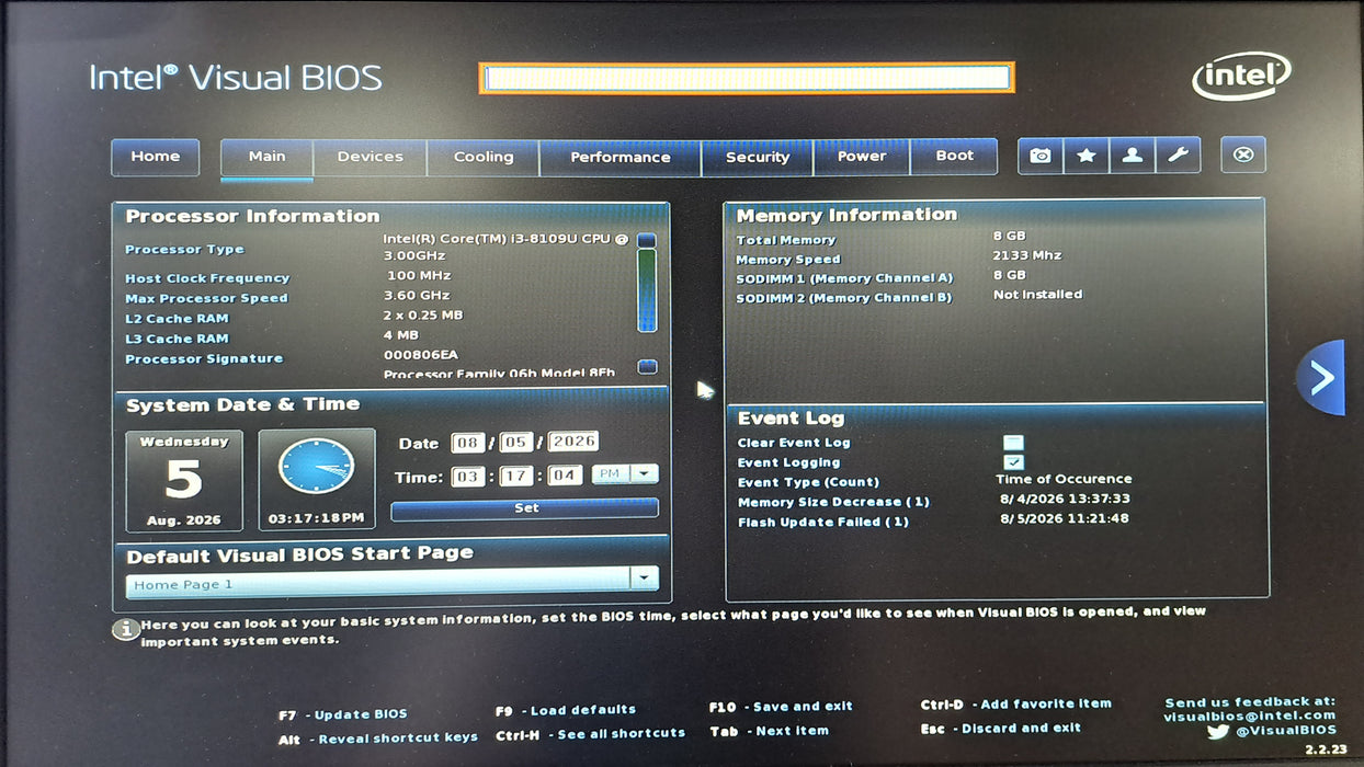 Intel NUC8BEK Mini PC | Intel Core i3-8109 @3.00GHz, 8GB DDR4, No HDD *READ*