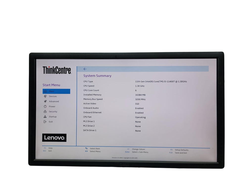 Lenovo ThinkCentre M70q Gen 2 Micro i5 - 11400T @ 1.30GHz 16GB DDR4 Ram No HDD