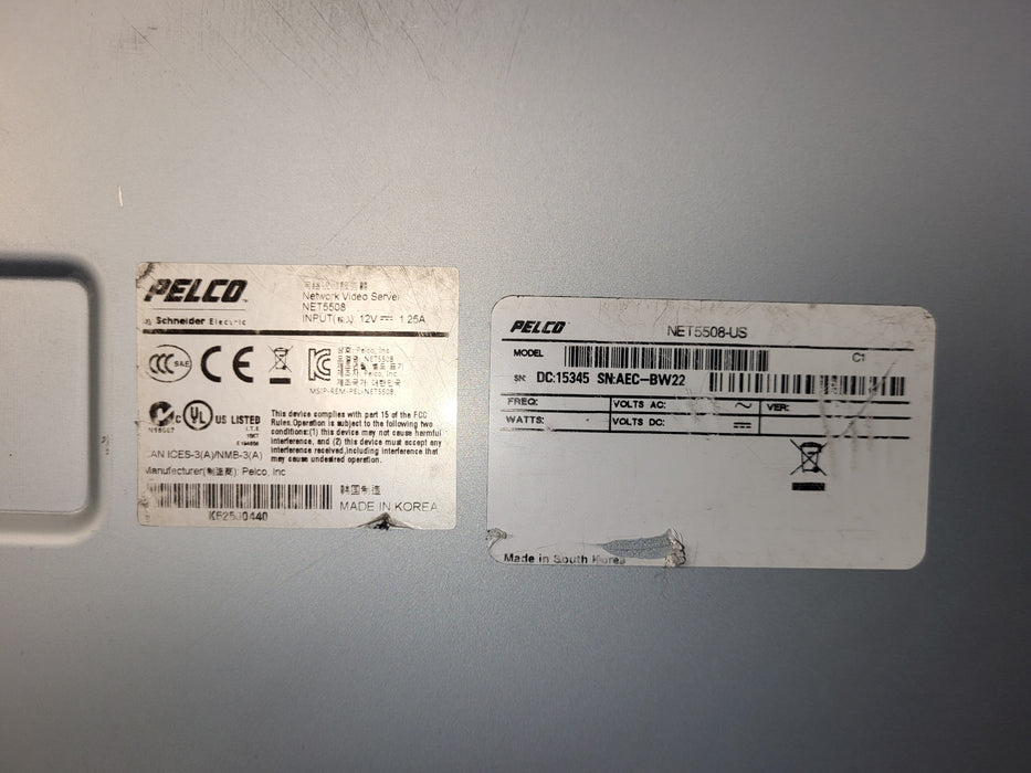 Pelco NET5508-US Video Encoder 4-Channel NET5500 Series No AC