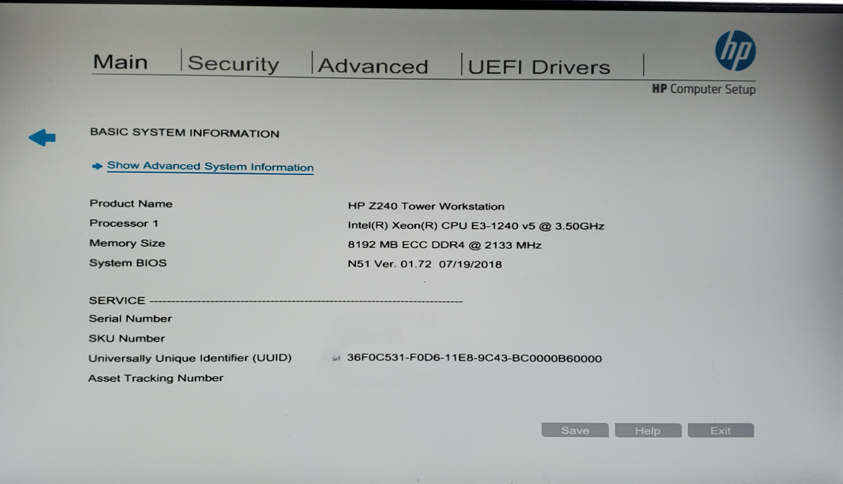 HP Z240 Workstation - Xeon E3-1240 v5, 8GB DDR4, FirePro W2100 - No HDD