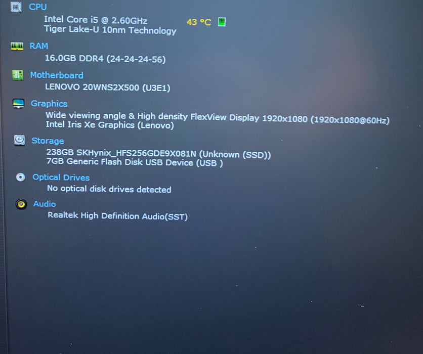Lenovo ThinkPad T14s Gen 2 i5-1145G7 2.60GHz vPRO 16GB RAM 256GB SSD