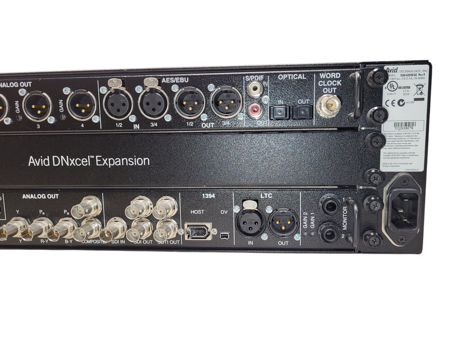 AVID Adrenaline DNxcel Expansion HD Breakout Box 7020-03332-02 7030-03226-02