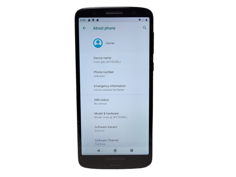 Motorola Moto G6 32GB Tracfone Locked Android 9 XT1925DL $